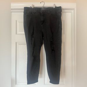 TORRID black sky high ripped skinny jeans; rarely worn